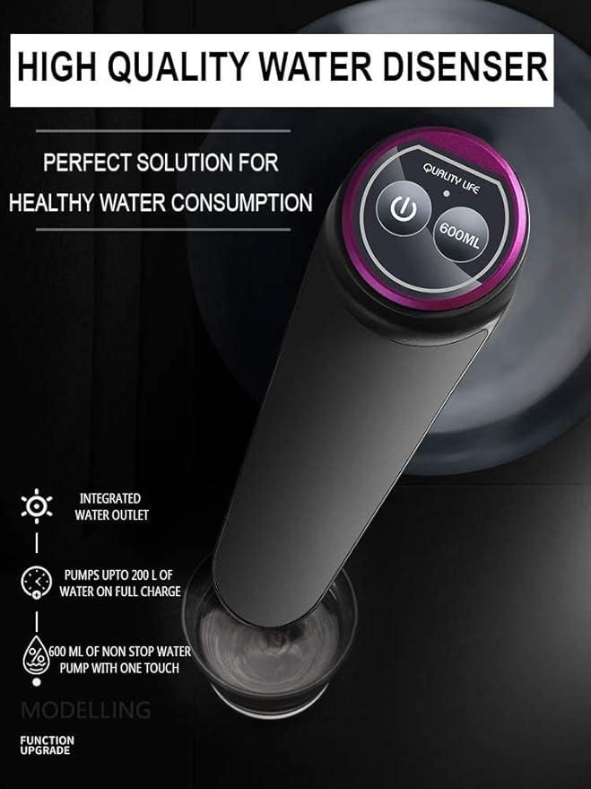 Electric Water Dispenser for 20L Jar – Rechargeable & Portable