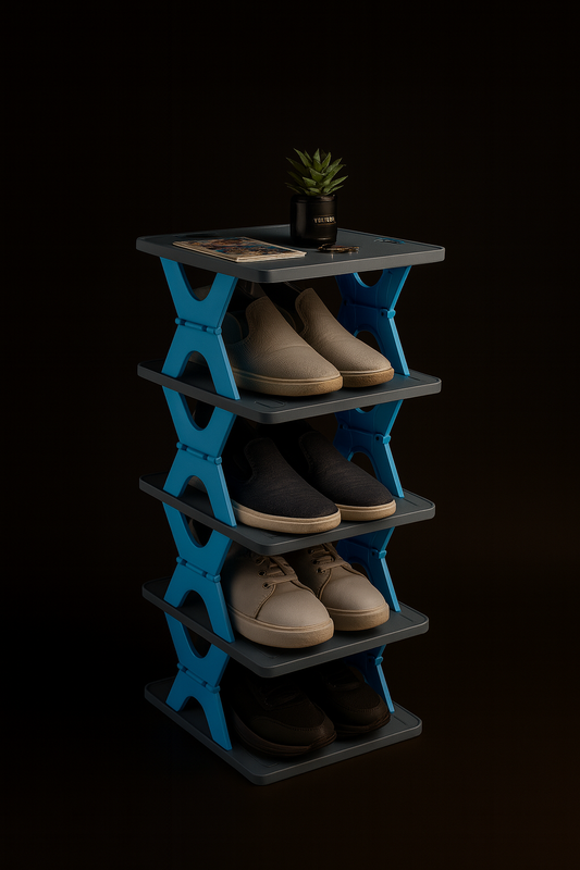 4-Layer Smart Foldable Shoe Rack Organizer