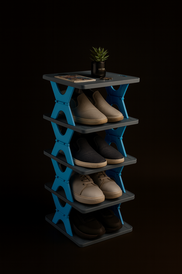 4-Layer Smart Foldable Shoe Rack Organizer